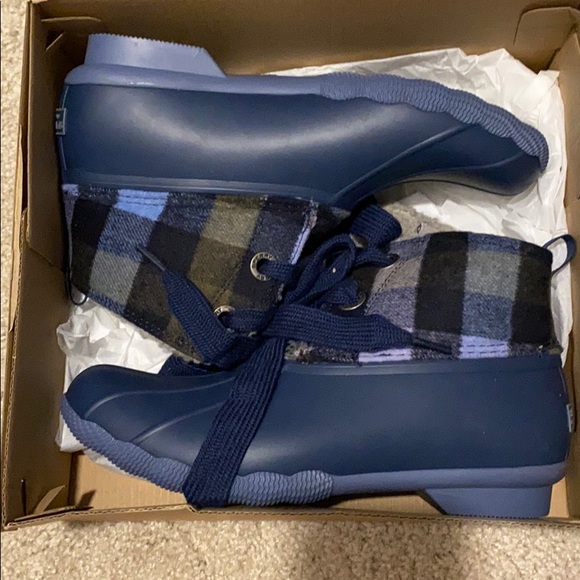 Sperry Shoes - Sperry Booties Womens 7.5 blue flannel